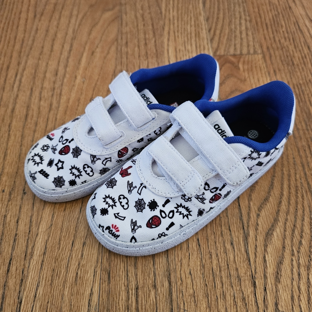 Adidas X Marvel Spiderman Kids Sneakers Boys Size 10